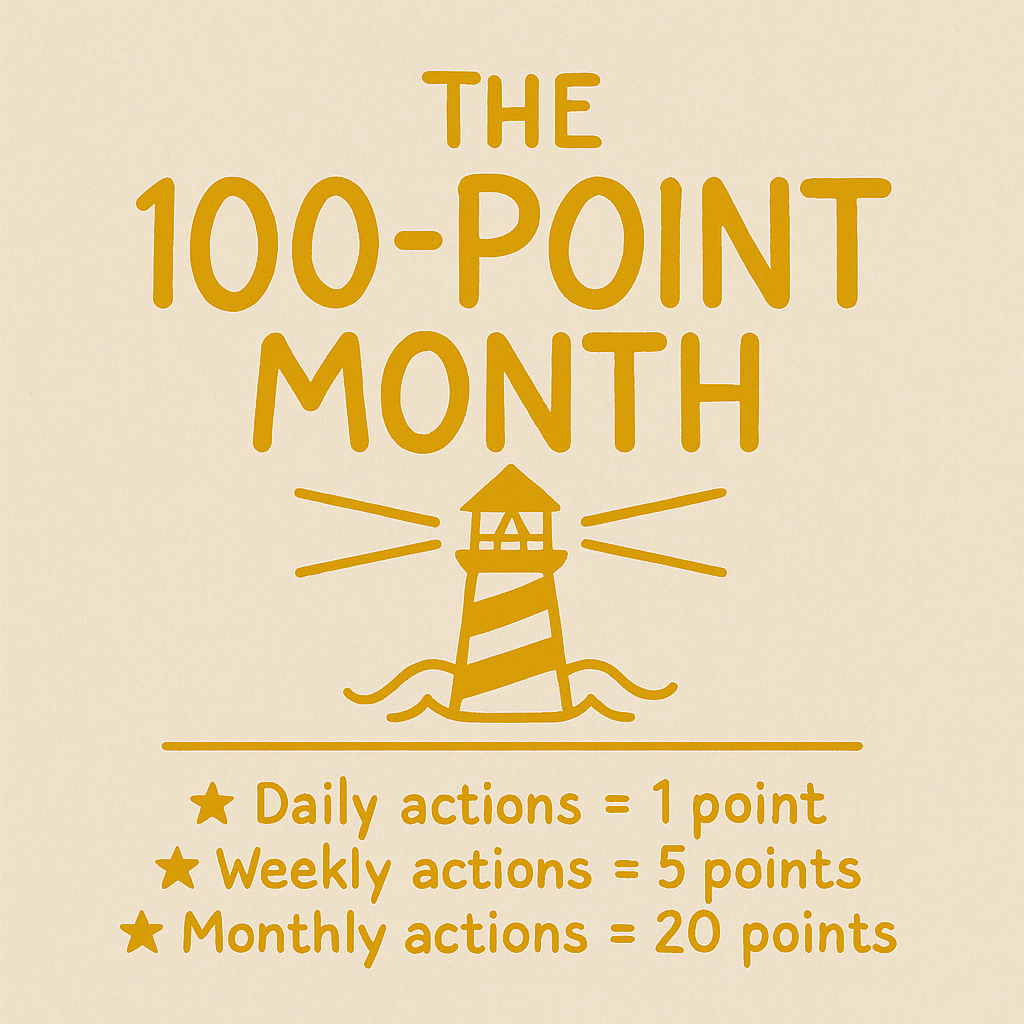 🌟 The 100-Point Month: Building Steady Growth One Step at a Time